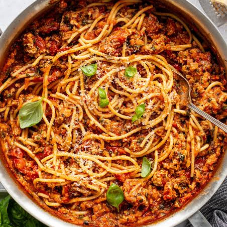 Turkey Spaghetti with Vegetable Sauce (Tuesday)